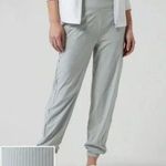 Athleta Brooklyn Textured Jogger Pants City Stripe Coast Gray Size 14 Photo 0