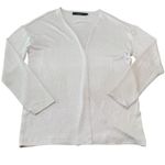 VERO MODA Womens Cardigan Sweater Open Front Cotton Ribbed Cream Size Medium Photo 1