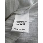 Evereve White Ribbed Square Neckline Half Sleeve Modern Top Size Large Photo 3