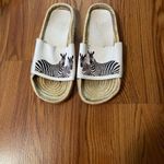 Ras Zebra Print Leather espadrilles Size 39 US Size 8.5 Black Photo 0
