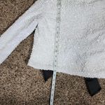 Unbranded White Sequin Crop Sweater Open Back Long Sleeve Size XS Photo 2