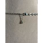 None Vtg 3 Flower Choker Necklace Black Plastic Petals Rhinestone Gold Tone Photo 3