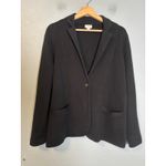 J.Crew Women's Schoolboy Sweater Blazer Knit Black Size Large Petite Classic Photo 2