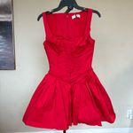 House Of CB  Size S TALL  'Cupid' Scarlet Pleated Mini Dress‎ NWOT Photo 1