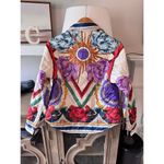 La DoubleJ Edie Jacket Taormina Placée Ivory in Twill Size Small Red Photo 9
