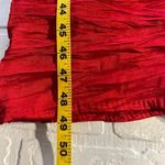 Alex Evenings Gown Dress 12 Red Taffeta Off the Shoulder Formal Cocktail Sheath Photo 3