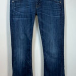 Hudson Jeans Hudson Signature Bootcut Flap Jeans Dark Blue Distressed Stretch Womens Sz 28x29 Photo 0