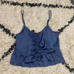 Abercrombie & Fitch Navy Blue Satin Camisole Top NWT Photo 4