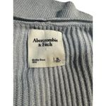 Abercrombie & Fitch Rib Knit Puff-Sleeve Cardigan Sweater Light Blue Women’s XL Photo 3
