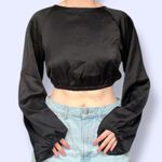 We Wore What  Billow Sleeve Top in Black NWT Photo 0