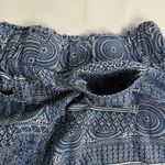 Cali 1850 Boho Blue Patterned High Waist Women's Shorts Photo 4
