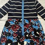 A pea in the pod Taylor step stripe floral burgundy blue size small dress Photo 10