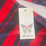 Ella Moss  Red & Blue Striped Dress w/ 3/4 Sleeves and Tie @ Waist Size Small NWT Photo 10