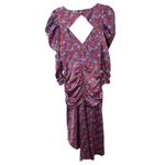 For Love & Lemons  Charlie Midi Dress Blossom Floral Size Medium Open Back Photo 5