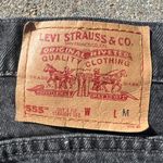 Levi's Ladies 90s Levi’s 555 black guys fit straight leg jeans 13 JR M Vintage Photo 4