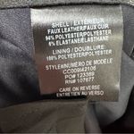 Alice + Olivia Stacy Vegan Faux Leather Ankle Pants Straight Leg Black 10 Photo 10