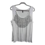 Maurice's White Studded Drape Back Tank Top Boho Festival Y2K Aesthetic XXL Photo 1