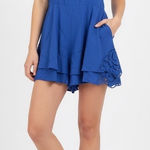 Free People One Piece Women 2 Blue Lace Details Back Zip Detachable Strap Romper Photo 0
