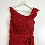 Mac Duggal  Draped One Shoulder Chiffon Gown in Crimson Red Size US 4 Photo 2