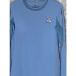 IBKUL Long Sleeve Essential Crew Top Womens Medium Blue Athleisure Activewear Photo 1