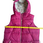 Eddie Bauer Women’s XS Goose Down Puffer Vest Fuchsia Pink Hooded Winter Warm Photo 6