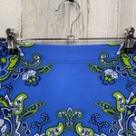 EP Pro Golf Skort Womens 2 Blue Green Paisley Print Side Zip Pockets Photo 1