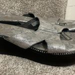 Yellow Box NWOT  Silver Burke Wedge Thong Rhinestone Sandal, 9.5 Photo 2