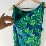 Ralph Lauren Lauren Watercolor Floral Paisley Cowl Neck Ruched Sleeveless Dress Photo 3