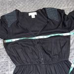 Band of Gypsies  medium black one piece romper v neck elastic waist 3/4 sleeves Photo 3