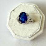 Blue Cocktail Ring, Size 8 Photo 2