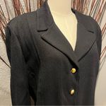 St. John Collection 🌺 BLACK KNIT GOLD BUTTON BLAZER SIZE 14🌺 Photo 2