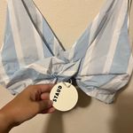 STAUD  NWT Striped Twist Crop Top Size S Photo 1