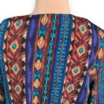 Vintage Kensington Square Blazer Jacket Multicolor Southwestern Geometric Print Blue Size XXL Photo 3