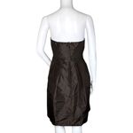 J.Crew Dress Women 6 Petite Brown Strapless 100% Silk Neutral Minimalist Preppy Photo 3