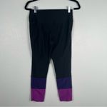 Nike  Athletic Leggings Black‎ Purple Sz S Photo 4
