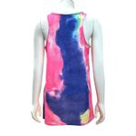 CCC Colorful Tie Dye Tank Top Leopard Print Chest Pocket Sleeveless Shirt Size S Pink Photo 4