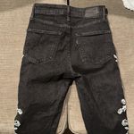 Levi's Levi’s 721 High Rise Skinny jean in black embroidered floral 24 W x 26 L Photo 5
