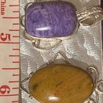 Amethyst Two 925  & Jasper Pendants Photo 14