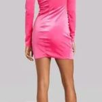 Wild Fable Womens Hot Pink Long Sleeve Ruched Velvet Bodycon Mini Dress … Photo 1