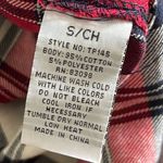 Ci Sono  Womens Button Down Shirt Long Sleeve Top Plaid Pocket Size Small Red‎ Photo 4