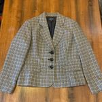 Kasper  Blazer 12 Yellow Black White Tweed 3 Button Photo 0