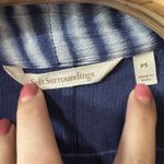 Soft Surroundings Soft‎ Surroundings Open Front Duster Size Small Petite SP Blue Striped Kimono Photo 4