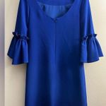 Milly  Kinsley Italian Cady Shift Dress royal blue cocktail event party stretch 4 Photo 3