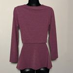 Betabrand XS Pose Peplum Wrap Top Rouge Shirt Photo 4