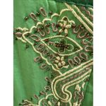 Anthropologie Floreat  Dress Sz‎ 2 Green Beaded Embroidery Tank Cotton Lined Photo 1