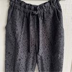 Milly  Black Lace Sheer Drawstring Pull On Pants Shorts Lining Size P (XS) Photo 1