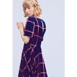 HD in Paris Anthropologie Striped Pane Midi Dress Blue Size 0P Photo 2