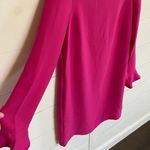 Banana Republic  Dark Pink Boat Neck Long Sleeve Button Back Mini Dress 2‎ - NWT Photo 6
