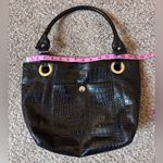 Nine West Elegant Black Crocodile-Embossed Shoulder Bag Photo 4