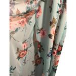 Lavender Brown Blue Floral High Low Spaghetti Strap Dress Sz. M Photo 2